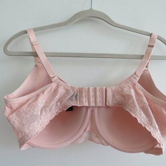 NATORI Bliss Perfection Unlined Underwired Lace Bra in Rose Beige - Size 36DD - Picture 8 of 14